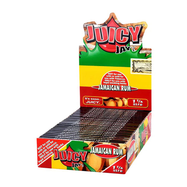 Juicy Jay’s (Wraps)(32-Pack) Rolling Papers jamaican rum packaging