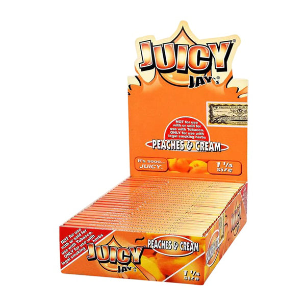 Juicy Jay’s (Wraps)(32-Pack) Rolling Papers peaches and cream packaging