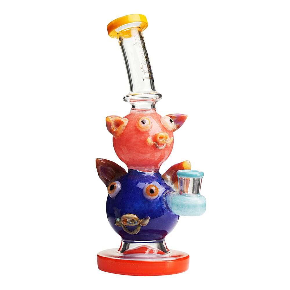 Lookah 9.5“ Cute Double Piggy Dab Rig (WPC1208) Pink