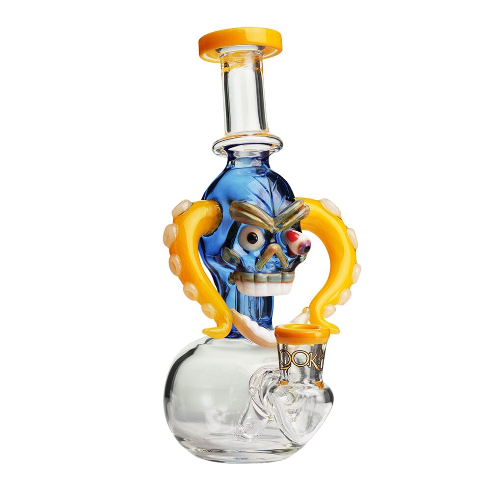 Lookah 8” Mini Cool Excitement Skull Dab Rig (WPC1214) Yellow