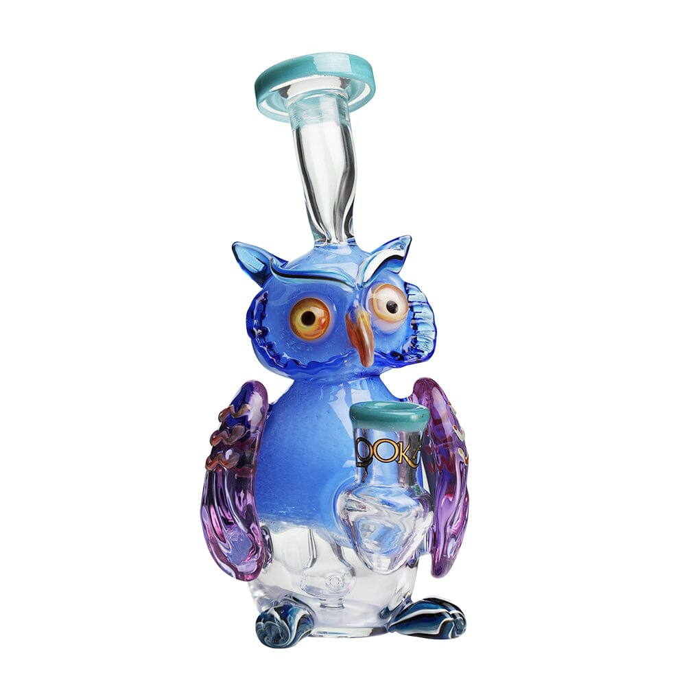Lookah 7” Mini Cute Owl Dab Rig (WPC1217) Wathet Blue with Packaging