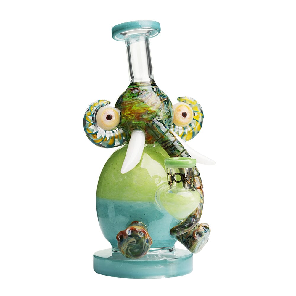 Lookah 8″ Mini Multicolored Elephant Dab Rig (WPC1209) Wathet Blue