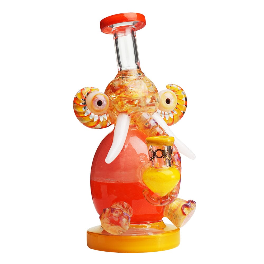 Lookah 8″ Mini Multicolored Elephant Dab Rig (WPC1209) Orange
