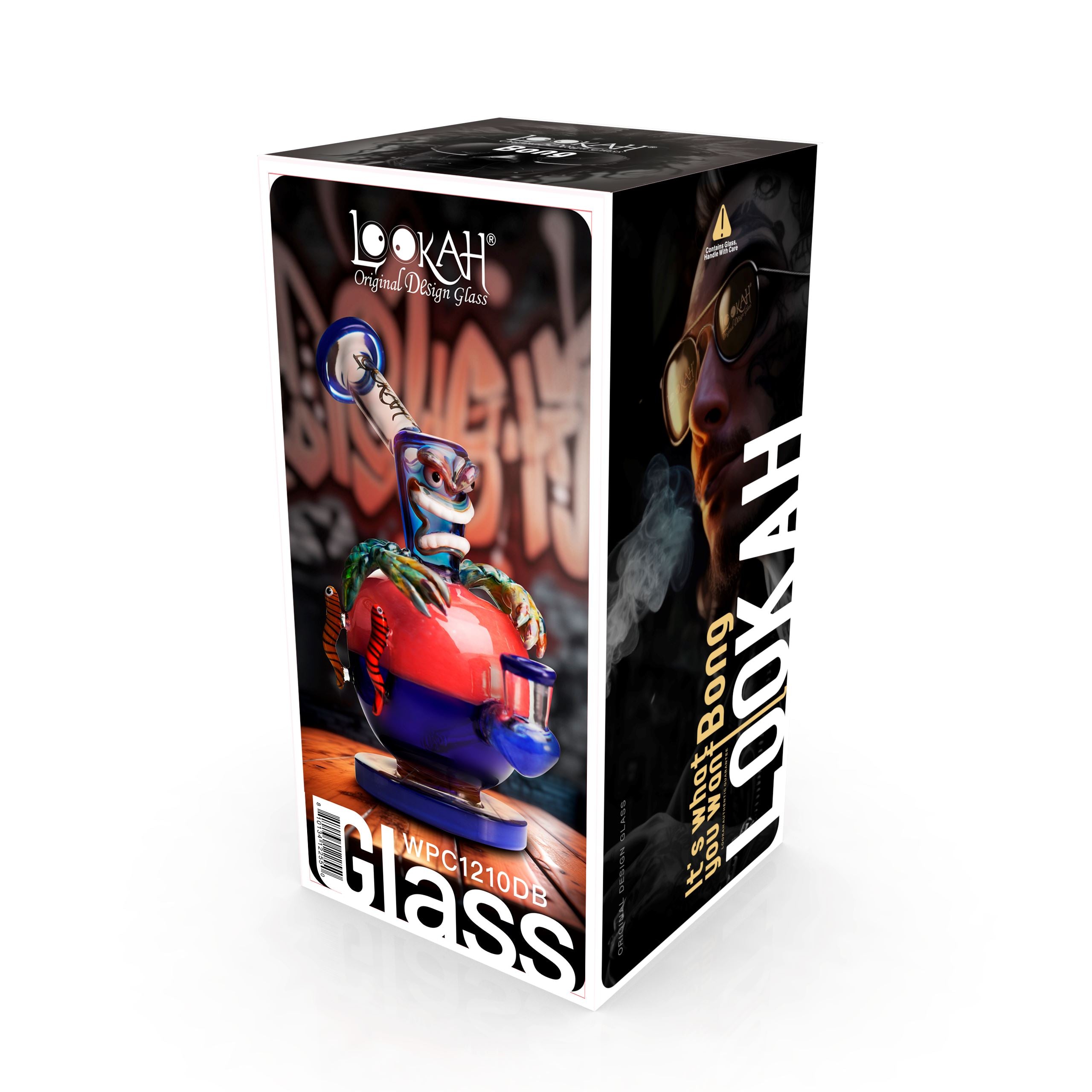 Lookah 8.2″ Mini Poison Apple Bong (WPC1210) Dark Blue with Packaging