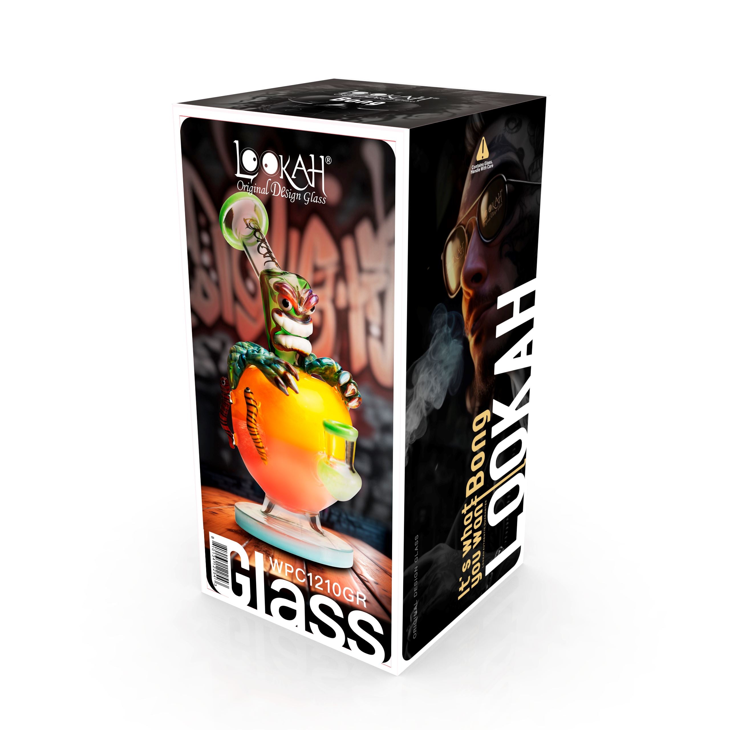 Lookah 8.2″ Mini Poison Apple Bong (WPC1210) Green with Packaging