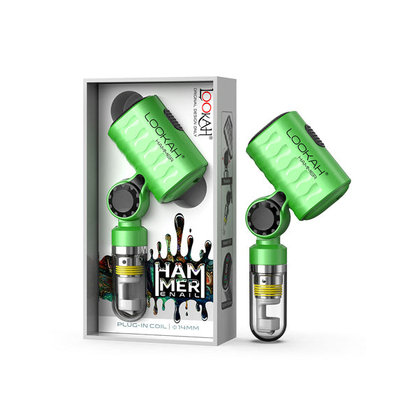Lookah (Wax Vaporizer) Hammer E-Rig green with packaging