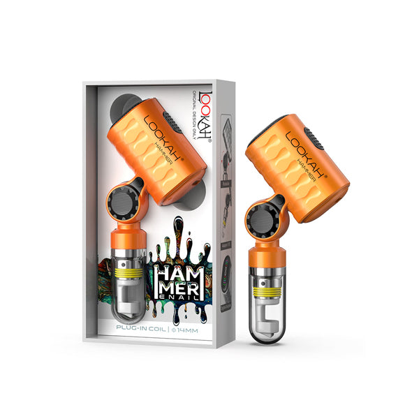 Lookah (Wax Vaporizer) Hammer E-Rig orange with packaging