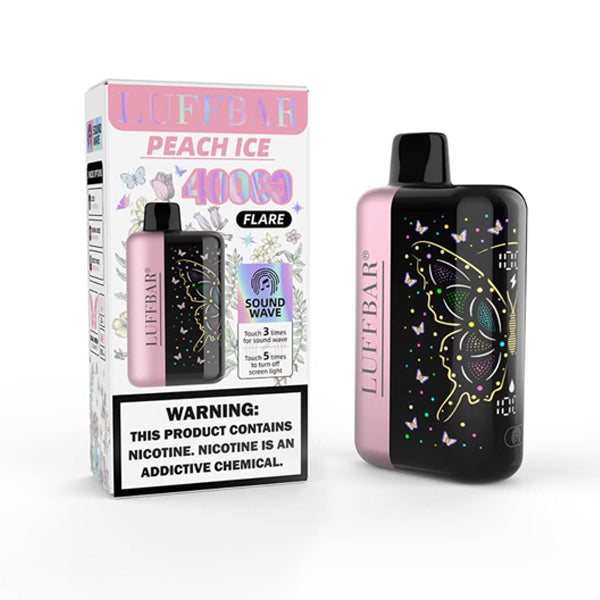 Luffbar Flare 40K Disposable peach ice with packaging