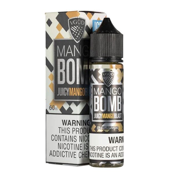 Mango Bomb Ice By VGOD eLiquid with packaging