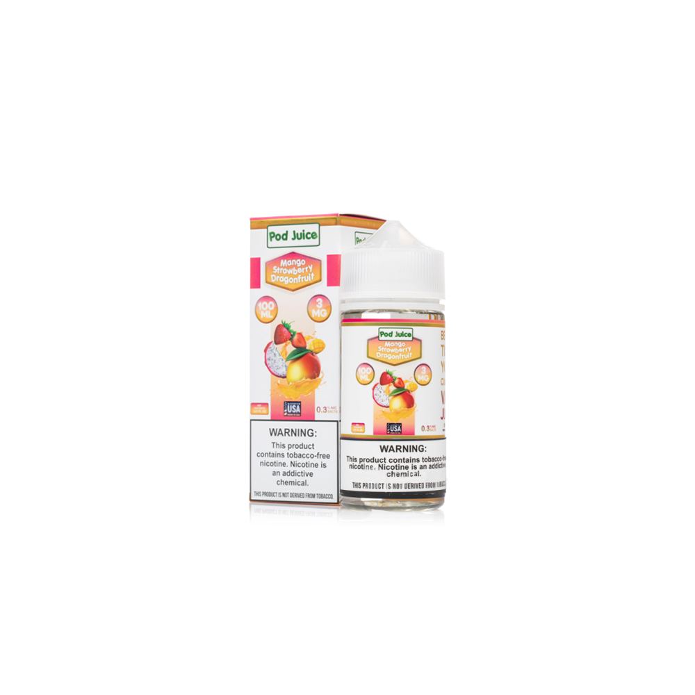Mango Strawberry Dragonfruit by Pod Juice TFN Series 100mL with Packaging