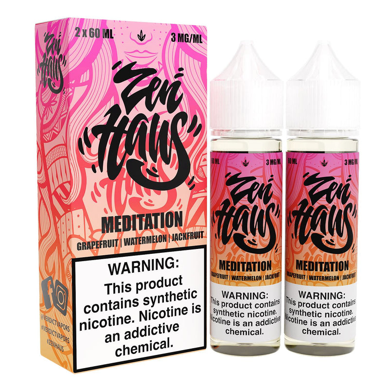 Meditation by ZEN HAUS E-Liquid 2X 60ml with packaging