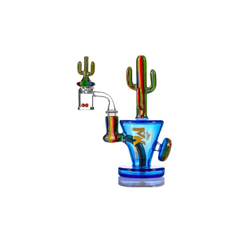 MKGlass MK206 Glass Cactus Dab Kit Water Pipe - Blue