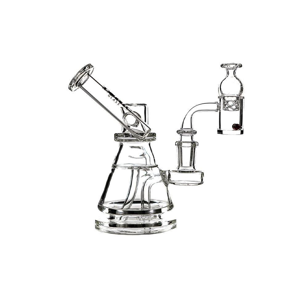 MKGlass TX53 Toxic Pyramid Sidecar 6″ Water Pipe Clear