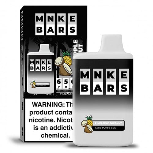 MNKE Bars Disposable 6500 Puffs 16mL 50mg Pineapple Coconut with Packaging