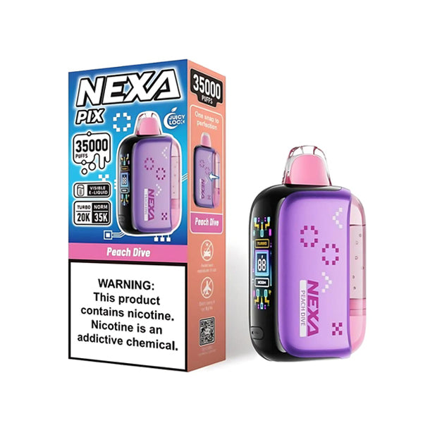 NEXA PIX 35K Disposable peach dive with packaging