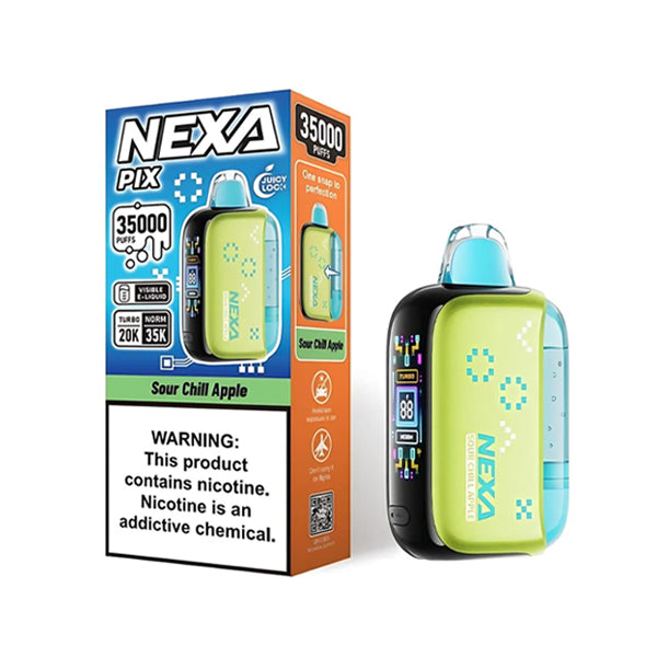NEXA PIX 35K Disposable sour chill apple with packaging