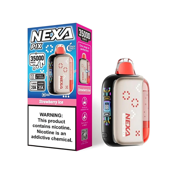 NEXA PIX 35K Disposable strawberry ice with packaging