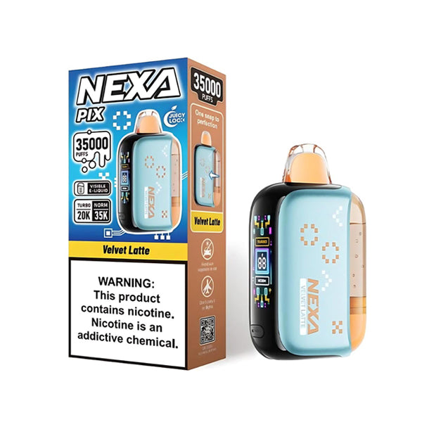 NEXA PIX 35K Disposable velvet latte with pacakging