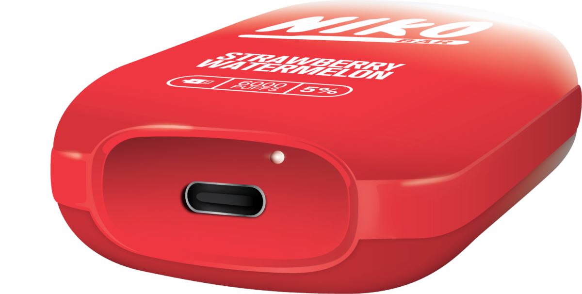 Niko Bar Disposable | 7000 Puffs | 15mL 50mg - Strawberry Watermelon bottom view