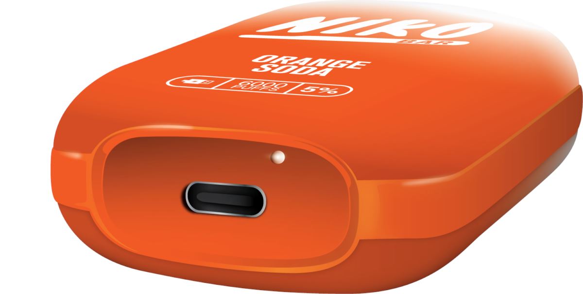 Niko Bar Disposable | 7000 Puffs | 15mL 50mg - Orange Soda bottom view