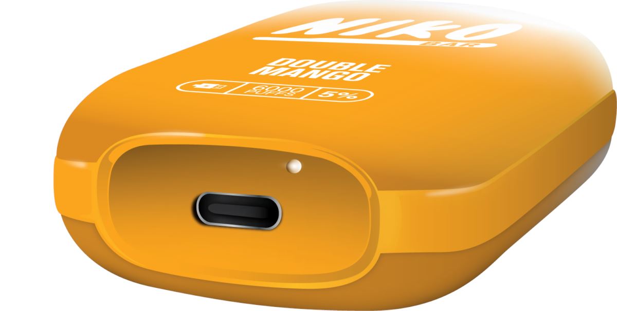 Niko Bar Disposable | 7000 Puffs | 15mL 50mg - Double Mango bottom view