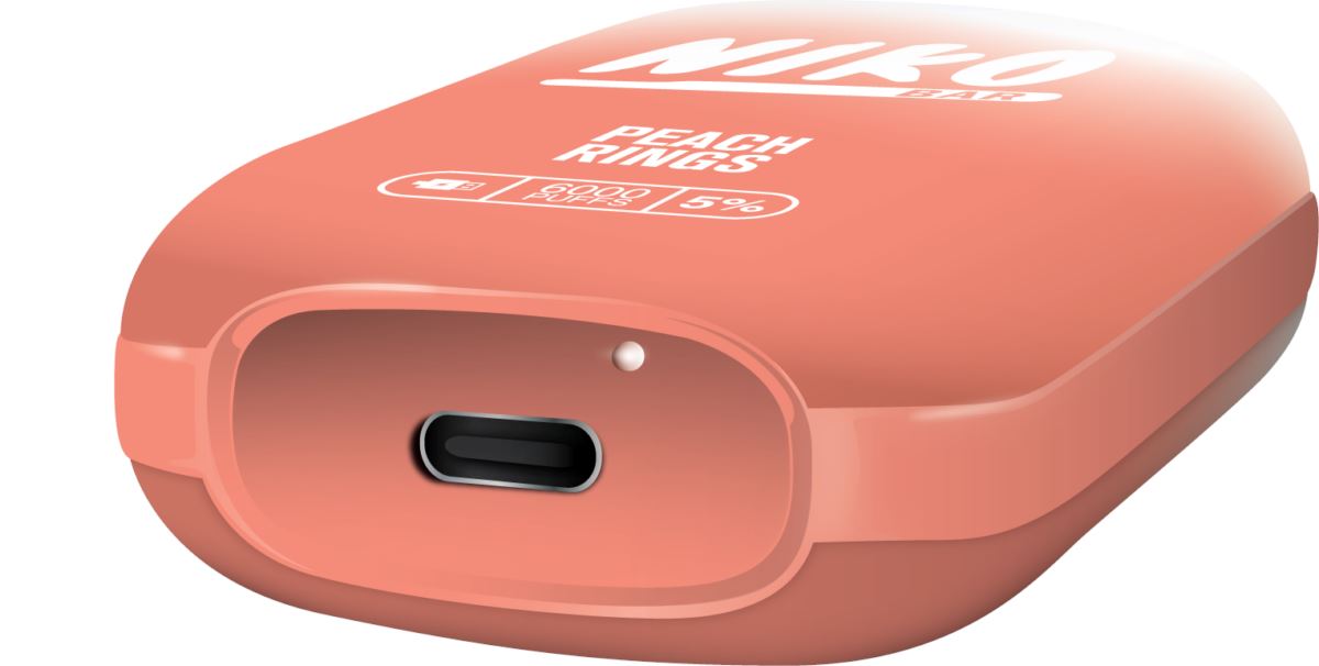 Niko Bar Disposable | 7000 Puffs | 15mL 50mg - Peach Rings bottom view