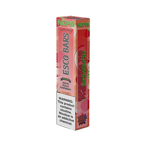  Noms Esco Bars Mesh Disposable | 4000 Puffs | 9mL white peach raspberry packaging