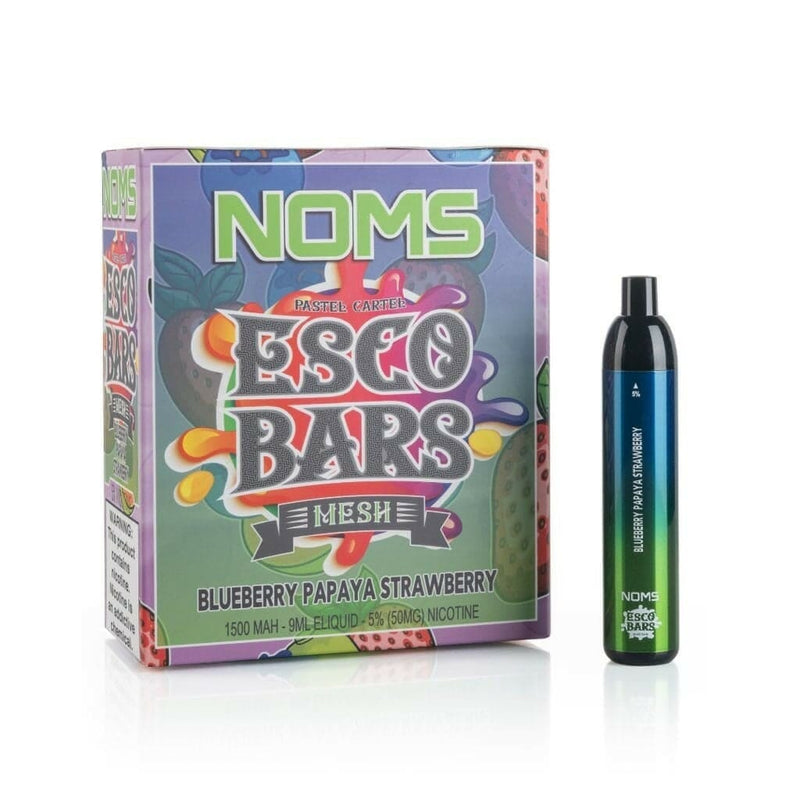 Noms Esco Bars Mesh Disposable | 4000 Puffs | 9mL blueberry papaya strawberry with packaging