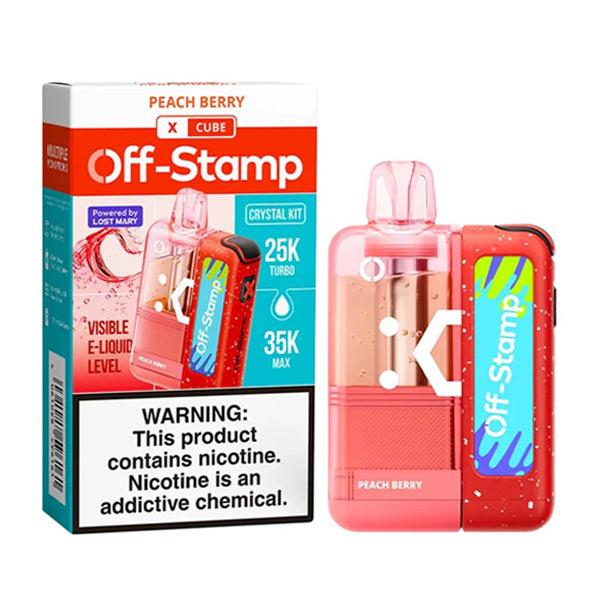 Off Stamp X Cube 35K Disposable Kit (Crystal Dispo + Power Dock) peach berry with packaging