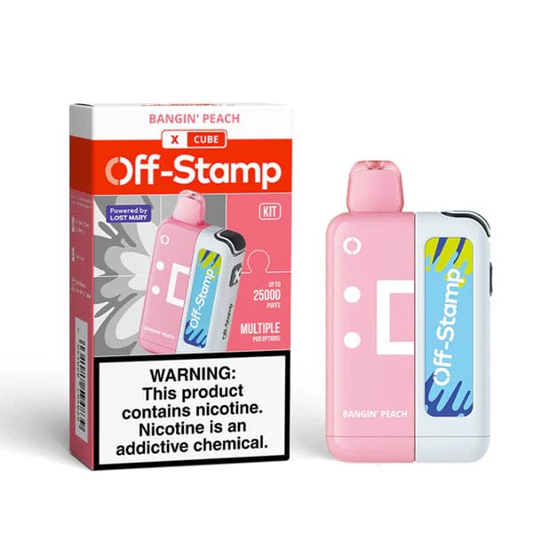 Off Stamp X Cube Disposable (Disposable + Power Dock) bangin peach with packaging