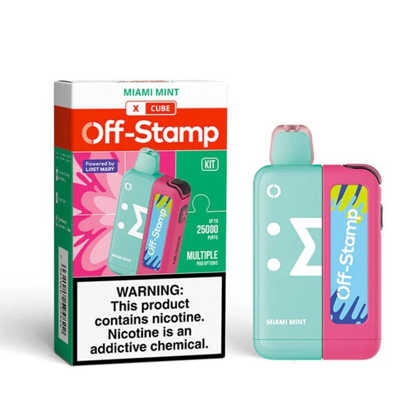 Off Stamp X Cube Disposable (Disposable + Power Dock) miami mint with packaging