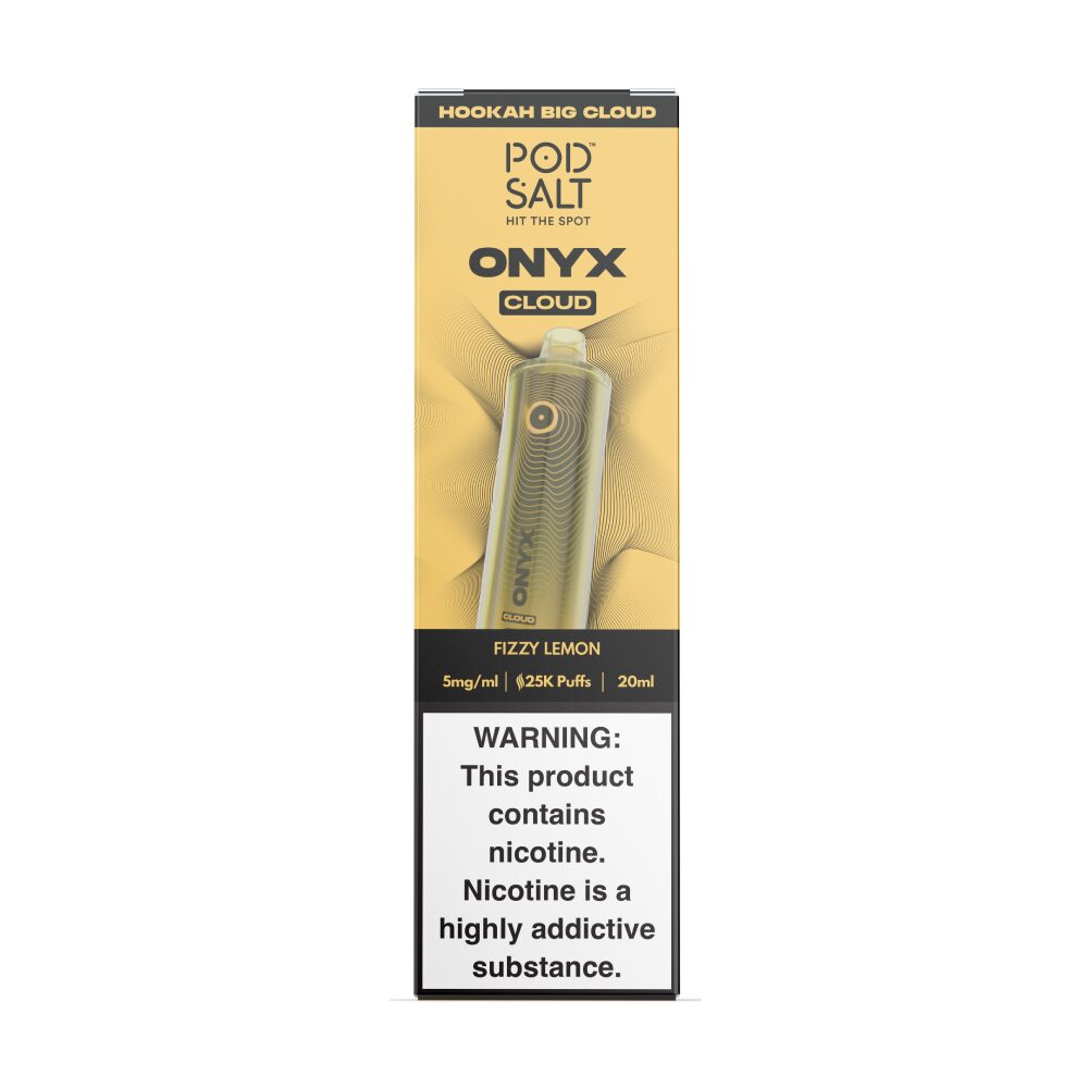 Onyx Cloud 25K Disposable fizzy lemon packaging