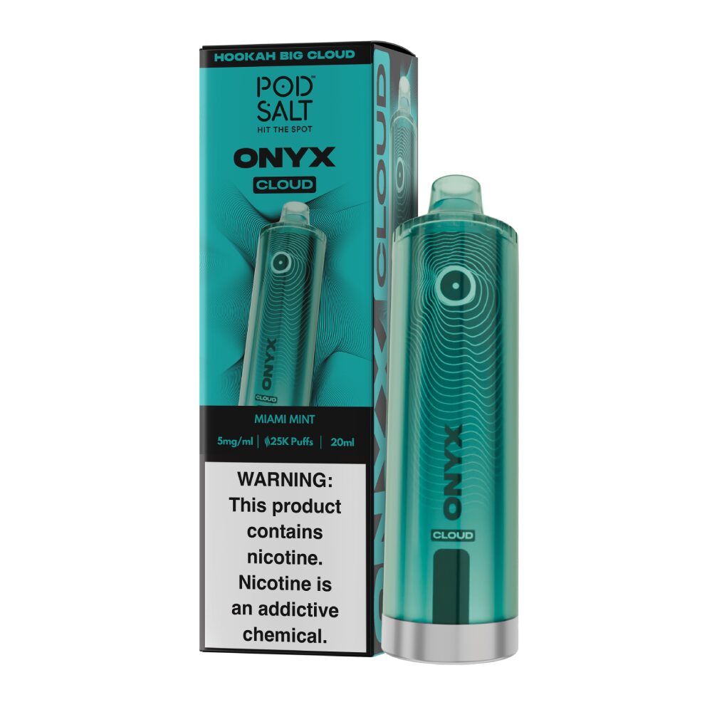 Onyx Cloud 25K Disposable miami mint with packaging