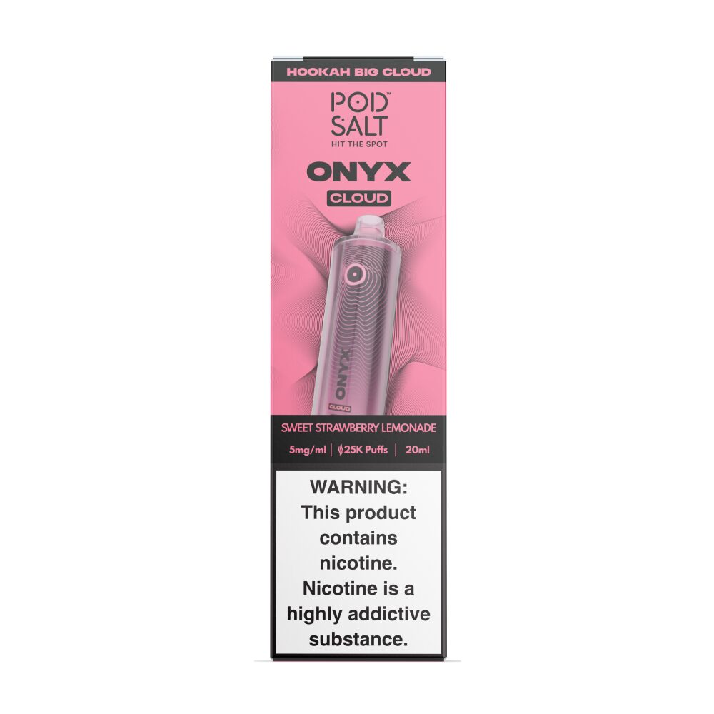 Onyx Cloud 25K Disposable sweet strawberry lemonade packaging