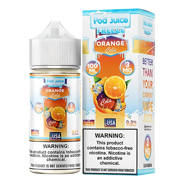 Orange Cola Freeze | Pod Juice Series E-Liquid 100mL | 100mL 3mg with packaging