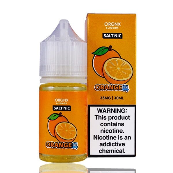 ORGNX Salt eJuice (30mL) orange ice with packaging