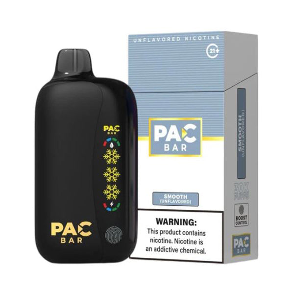 Pac Bar 30K Disposable unflavored smooth with packaging