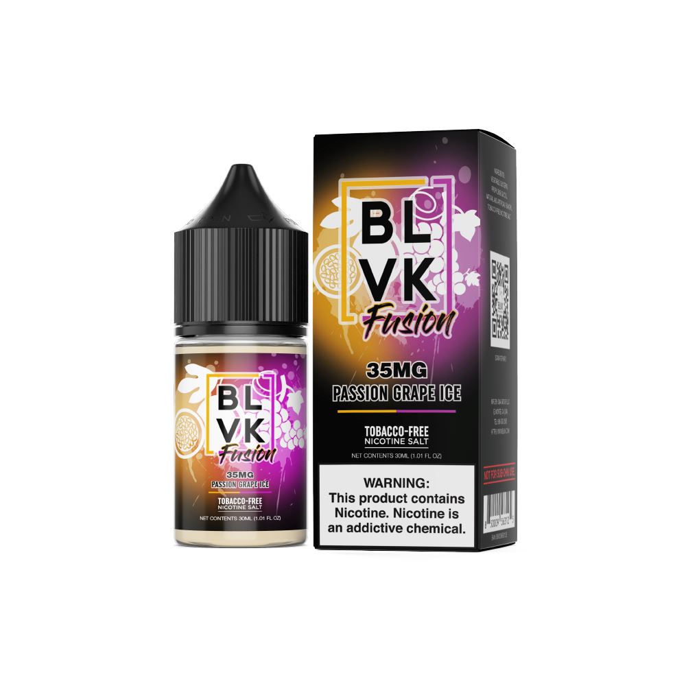 Passion Grape Ice by BLVK Fusion Salt 30ml with packaging
