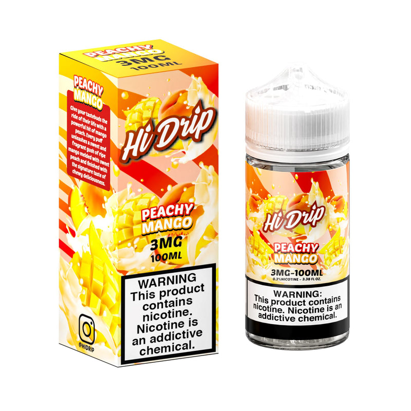 Peachy Mango by Hi Drip E-Liquid 100ml with packaging