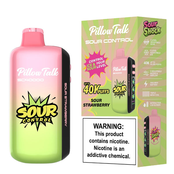 Pillow Talk SC40k Disposable sour strawberry with packaging