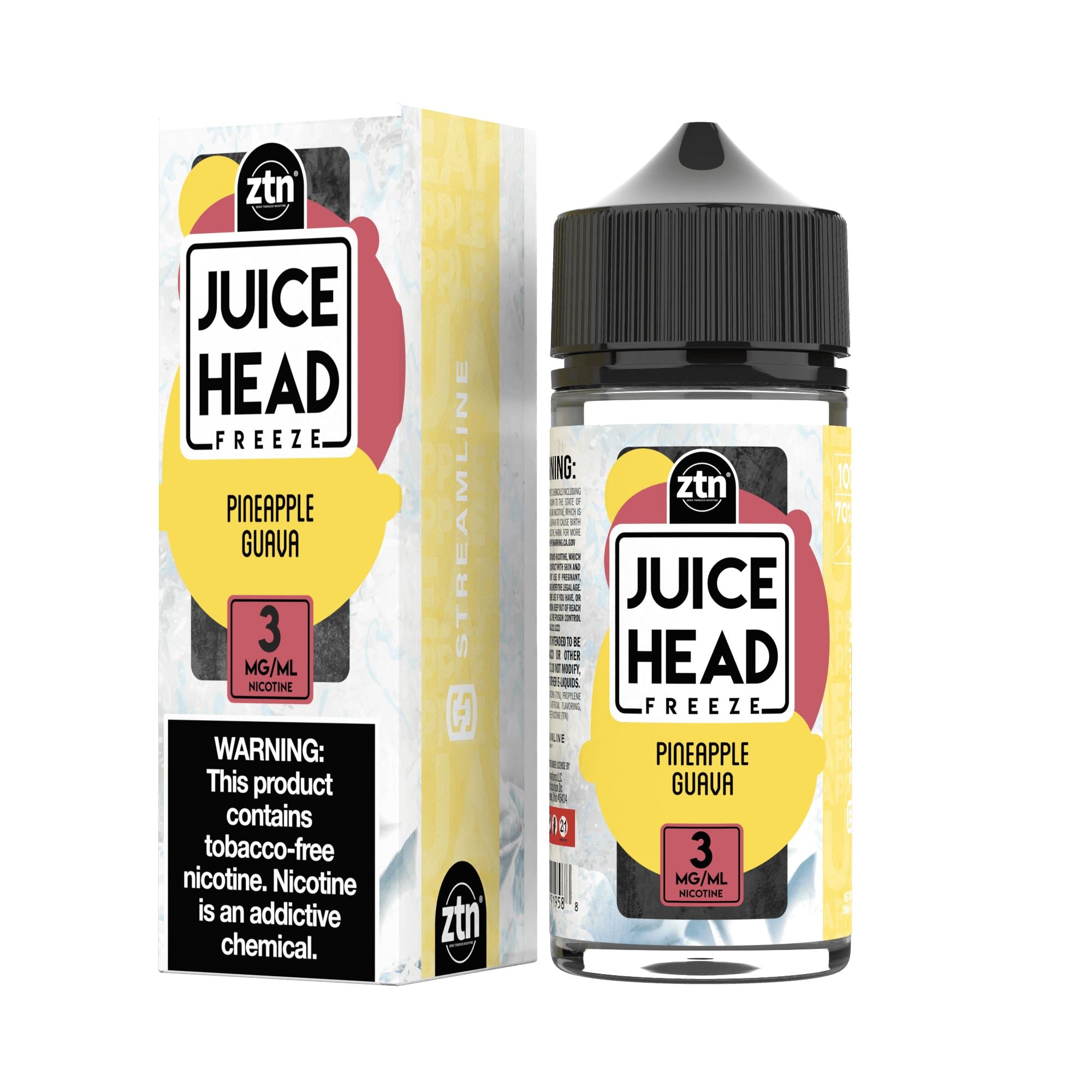 Pineapple Guava Freeze Freebase E-Juice by Juice Head 100mL with packaging