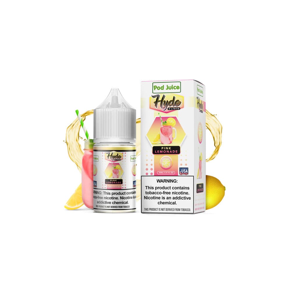 Pink Lemonade by Pod Juice - Hyde TFN Salt 30mL with background