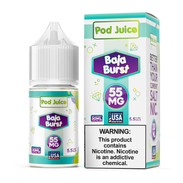 Pod Juice - Baja Burst Salts 30mL with packaging