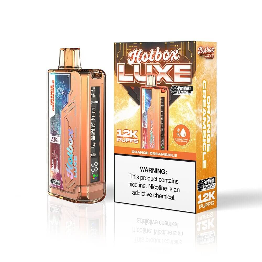 Puff HotBox Luxe Disposable 12000 puffs 20mL 50mg Orange Creamsicle with Packaging
