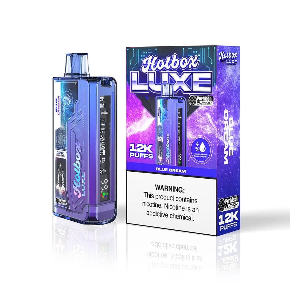 Puff HotBox Luxe Disposable 12000 puffs 20mL 50mg Blue Dream with Packaging