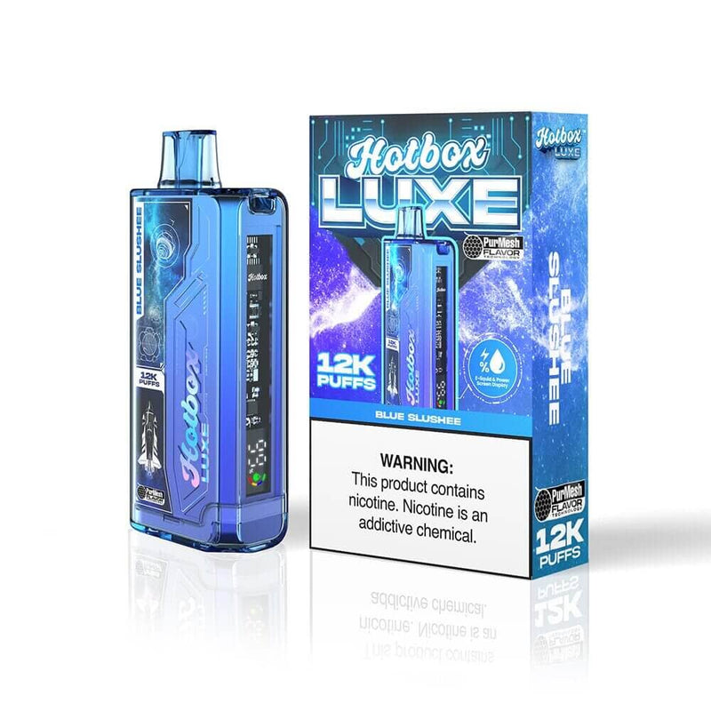 Puff HotBox Luxe Disposable 12000 puffs 20mL 50mg  Blue Slushee with Packaging