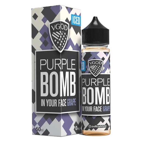 Purple Bomb Ice By VGOD eLiquid 60ml with packaging