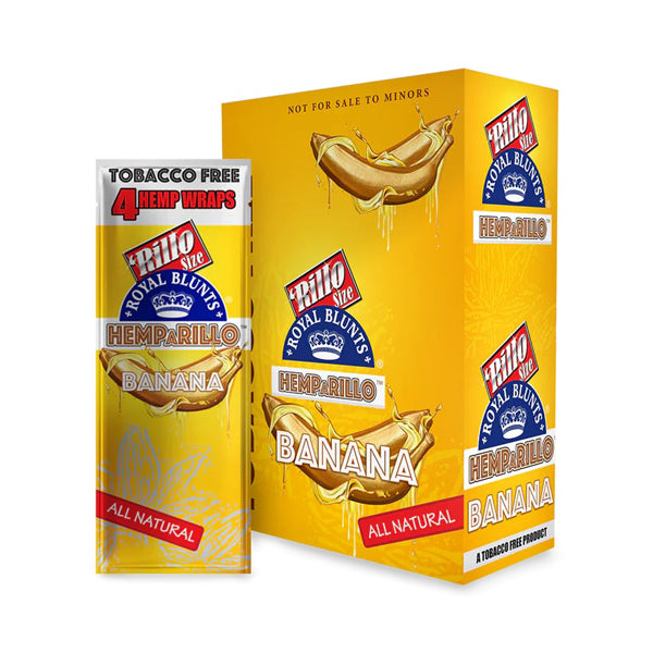 Royal Blunts Hemparillo All Natural banana with packaging