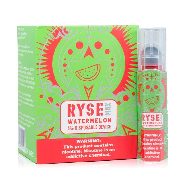 Ryse Max V1 Disposable Ecigs (Individual) watermelon with packaging