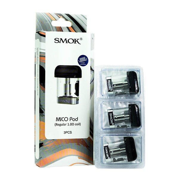 SMOK MICO Replacement Pod Cartridges (Pack of 3) regular 1.0ohm with packaging